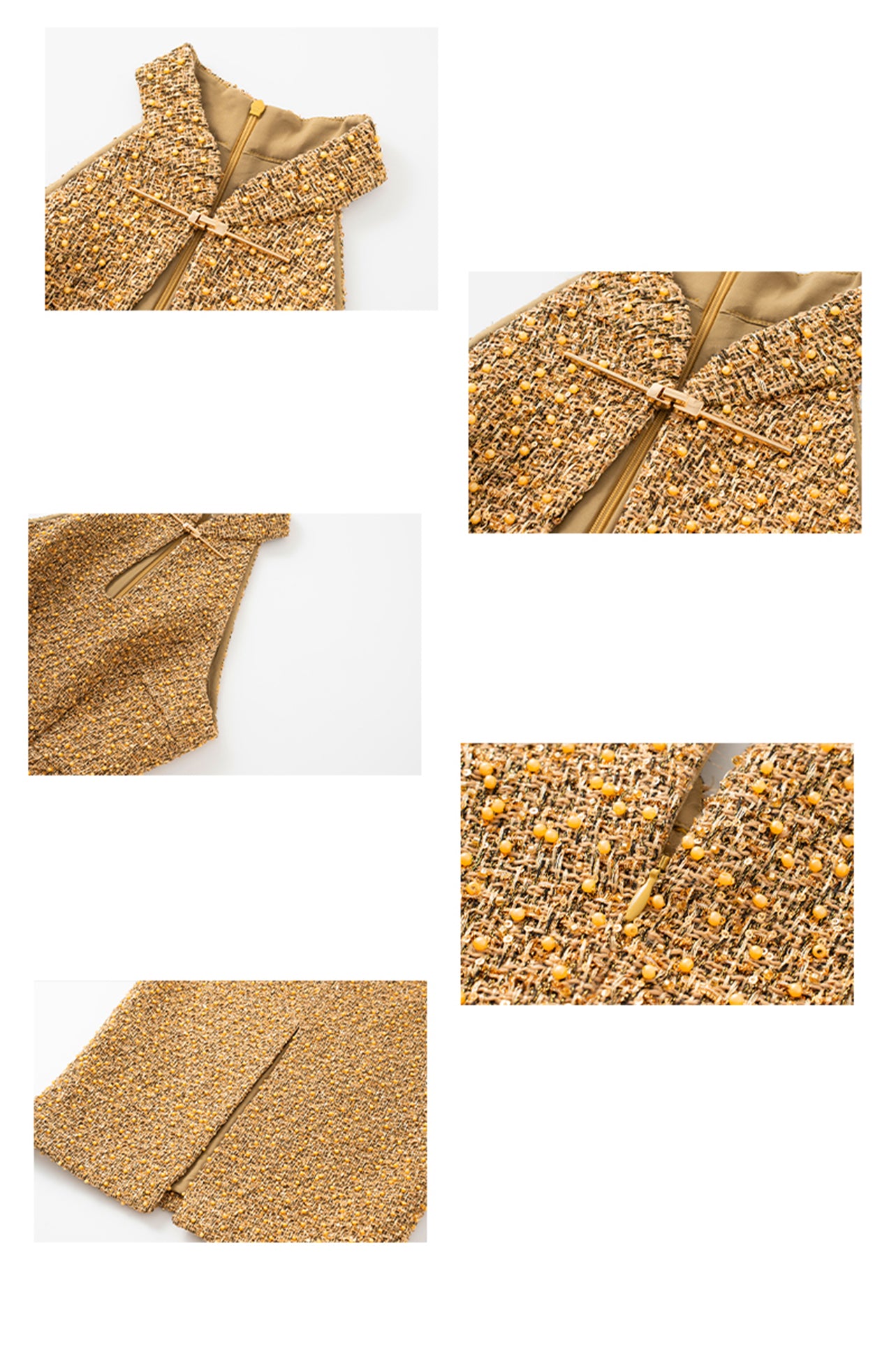 A stunning professional model wearing a luxurious gold sequined halter neck evening gown, featuring a sophisticated keyhole neckline and a slim-fit silhouette for a formal gala look.