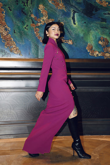 open lace back dress SENSE BY MEI
